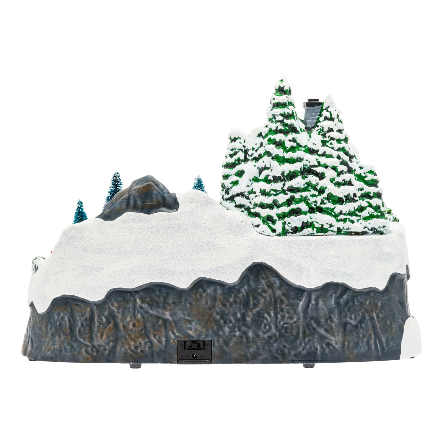 Weihnachtsdorf, Baum, Zug und rotierende Schlittschuhläufer, h 25 cm, mit Weihnachtsliedern 6 Weihnachtsdorf, Baum, Zug und rotierende Schlittschuhläufer, h 25 cm, mit Weihnachtsliedern 6