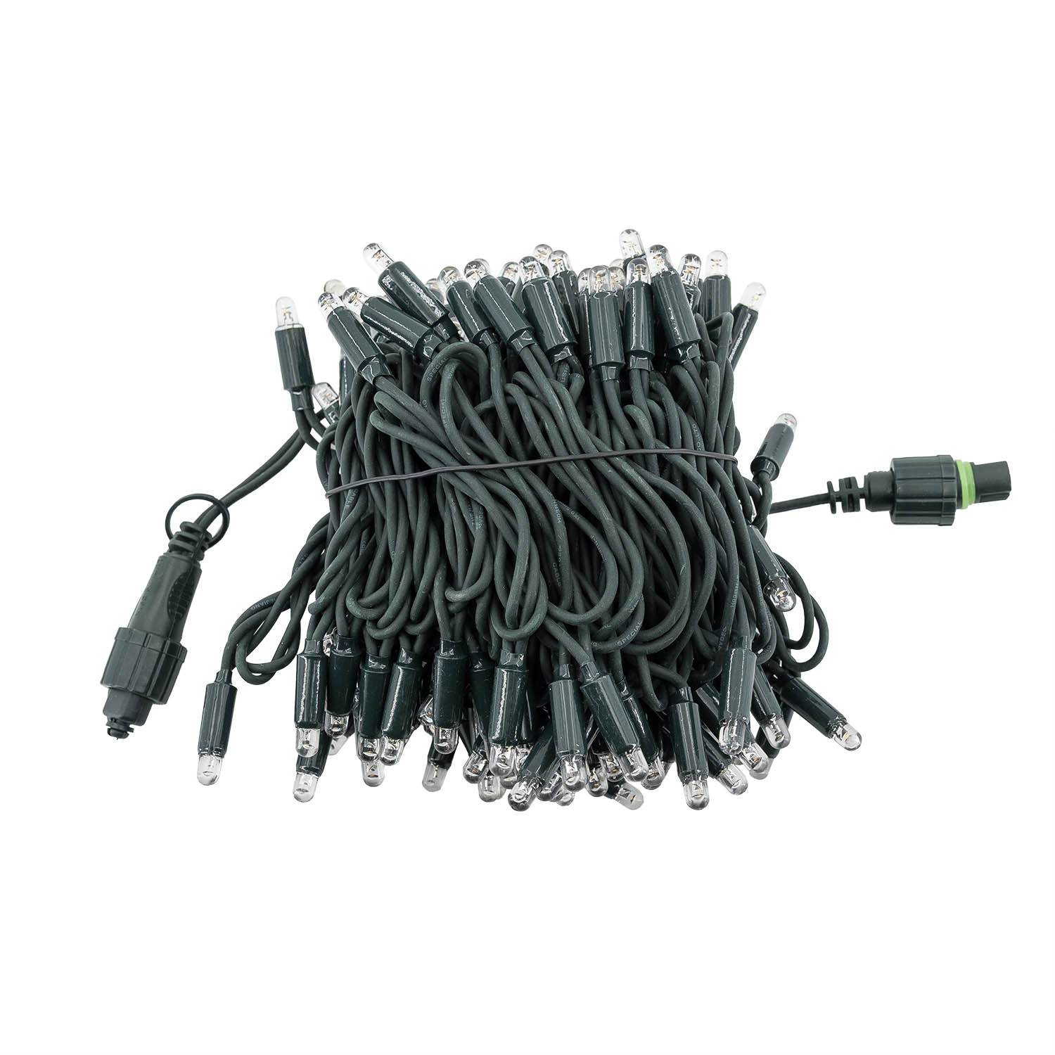 Catena Connect ProLine 36V, 12 m, 120 maxiled bianco caldo, cavo verde, prolungabile 5