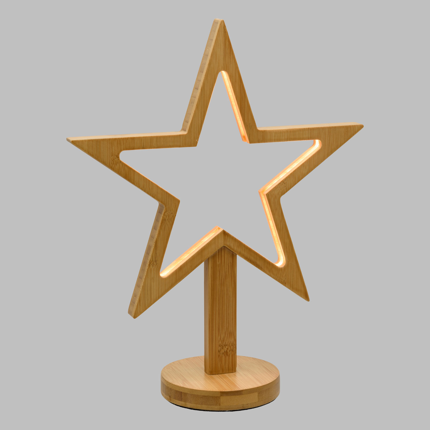 Étoile en bois naturel à pile, h. 37 cm, led blanc chaud 5 Étoile en bois naturel à pile, h. 37 cm, led blanc chaud 5
