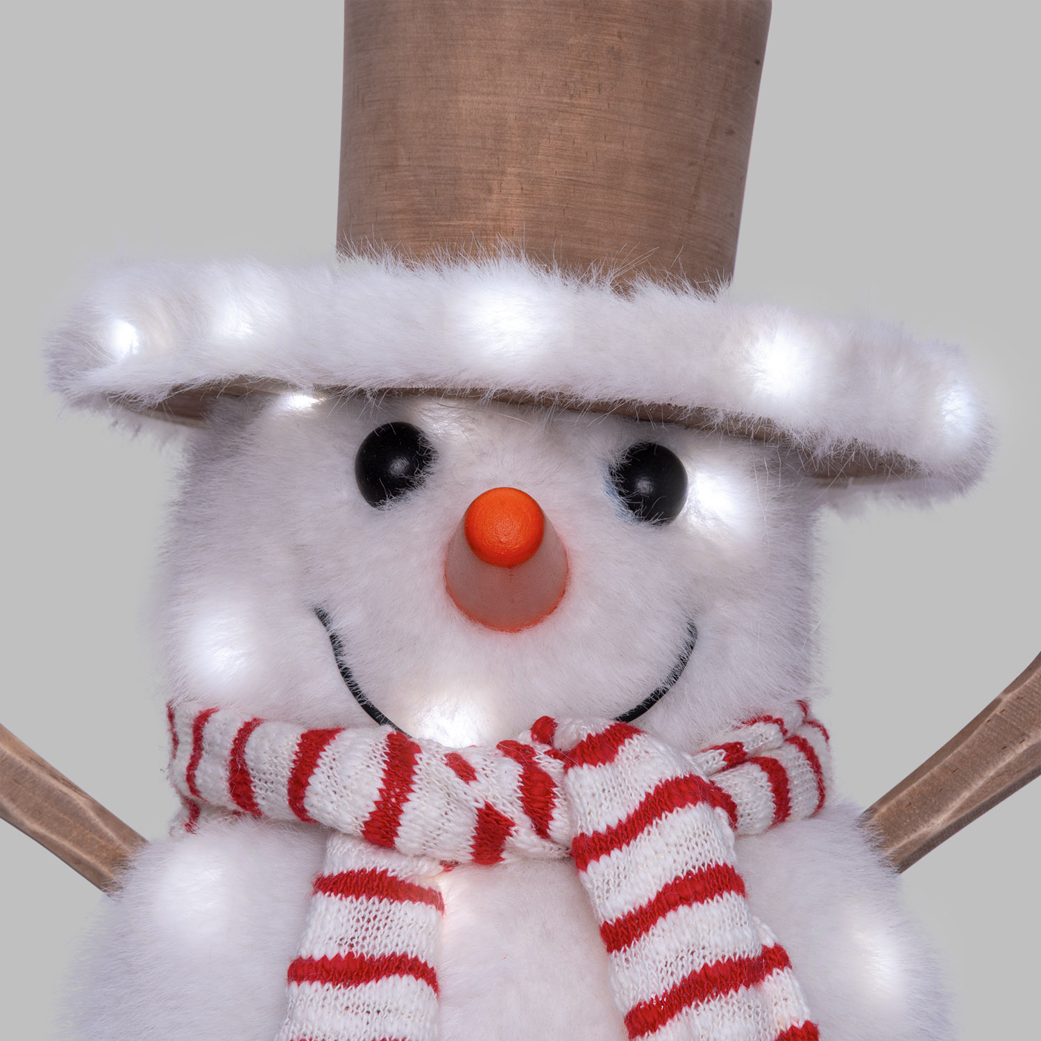 SnowPazzo luminoso 3D in legno, h 30 cm, Dual Color MicroLED bianco caldo e bianco freddo, uso interno 8
