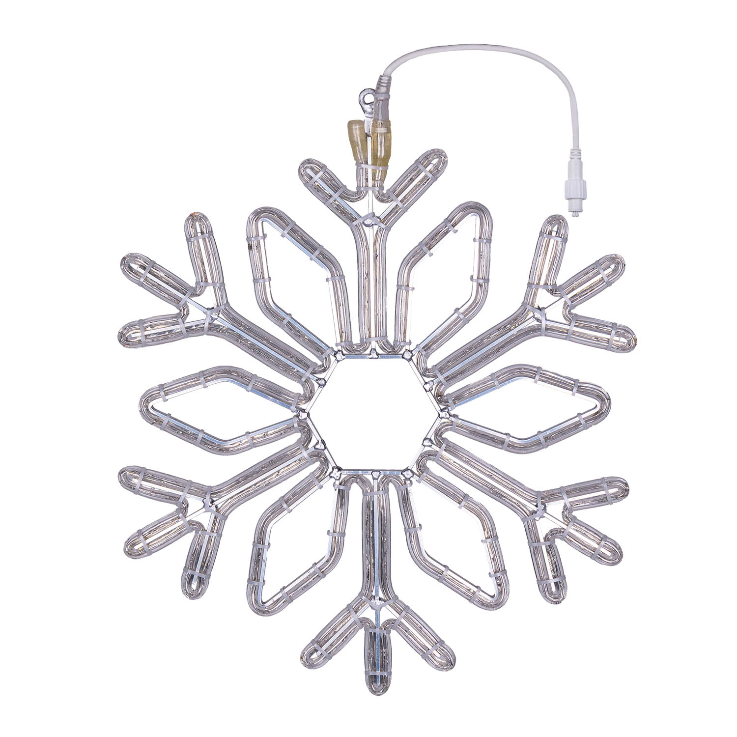 Rope Light Snowflake, 52 x h 60 cm, 244 warm white and cold white LEDs 6 Rope Light Snowflake, 52 x h 60 cm, 244 warm white and cold white LEDs 6