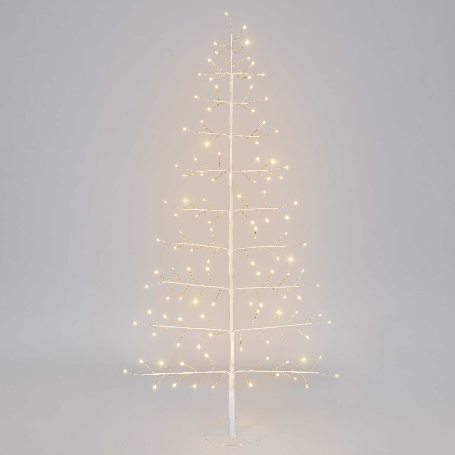 Árbol Rama de Tilo blanco 2D h 1,2 m, 114 microled, blanco cálido, uso interior
