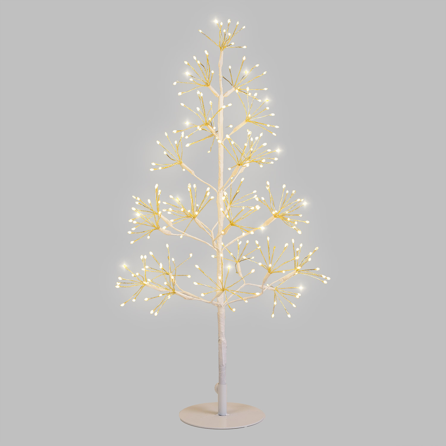Árbol blanco h 0,60 m, 250 microled, blanco cálido, uso interior