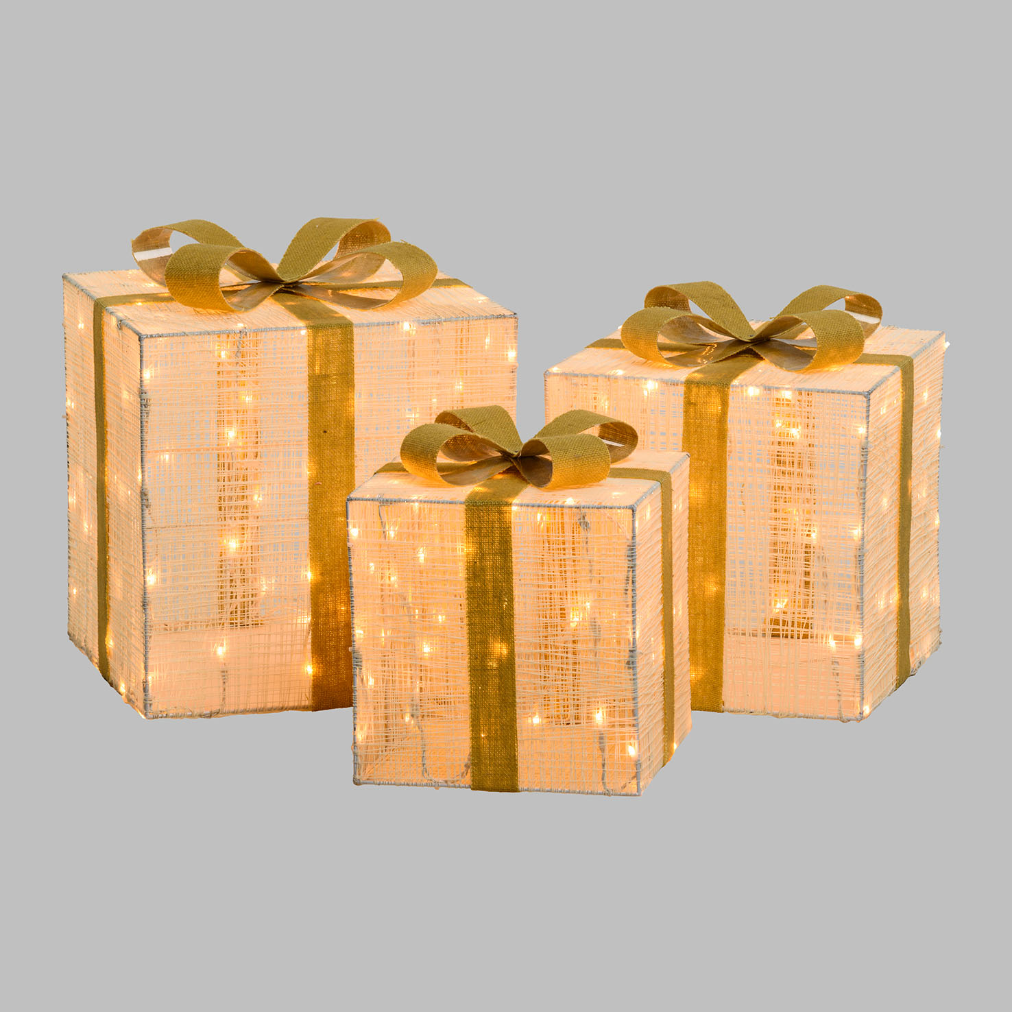 Set 3 Paquets Cadeaux 3D Light Cream & Brown, 240 Dual LED blanc extra chaud et blanc froid 2