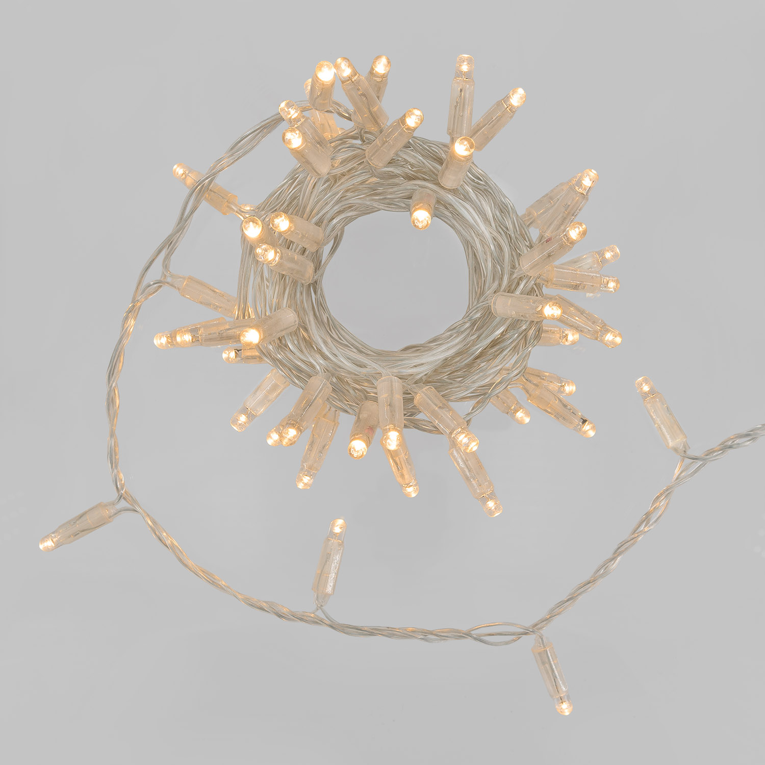 Guirlande Connect ProLine 36V, 5 m, 50 maxiled blanc chaud soft, câble transparent, prolongeable