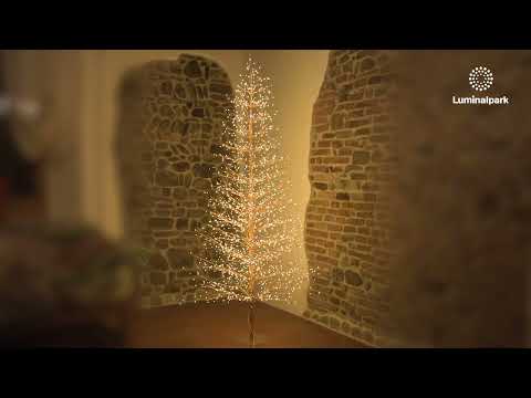 Árbol cónico Tilo oro rosa h 2,1 m, 1856 microled blanco cálido, uso interior 2