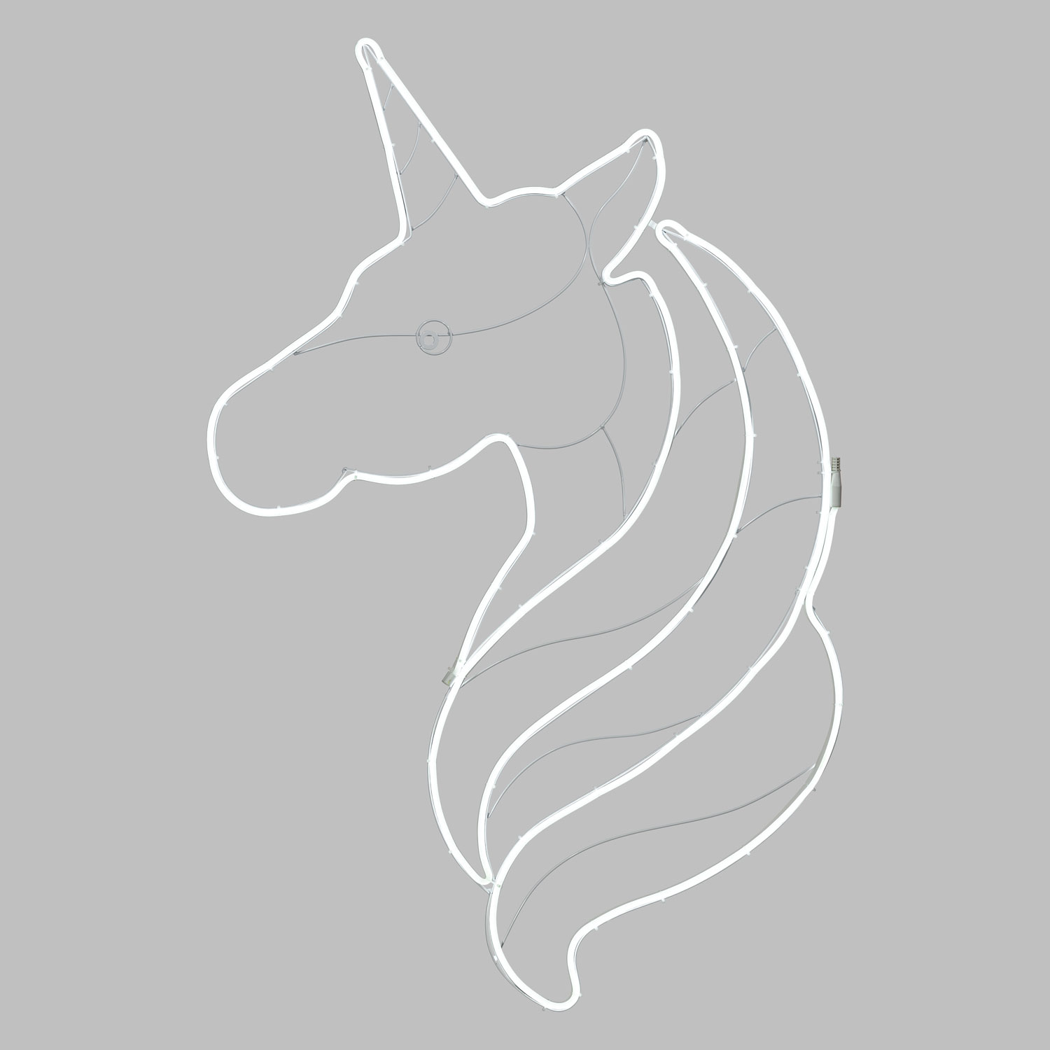 Unicornio Neón blanco h. 120cm 1 Unicornio Neón blanco h. 120cm 1