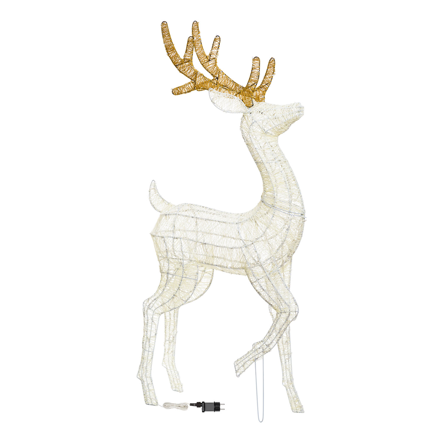 h 160 cm, Traditional Warm White Leds Raised Paw Reindeer 4 h 160 cm, Traditional Warm White Leds Raised Paw Reindeer 4
