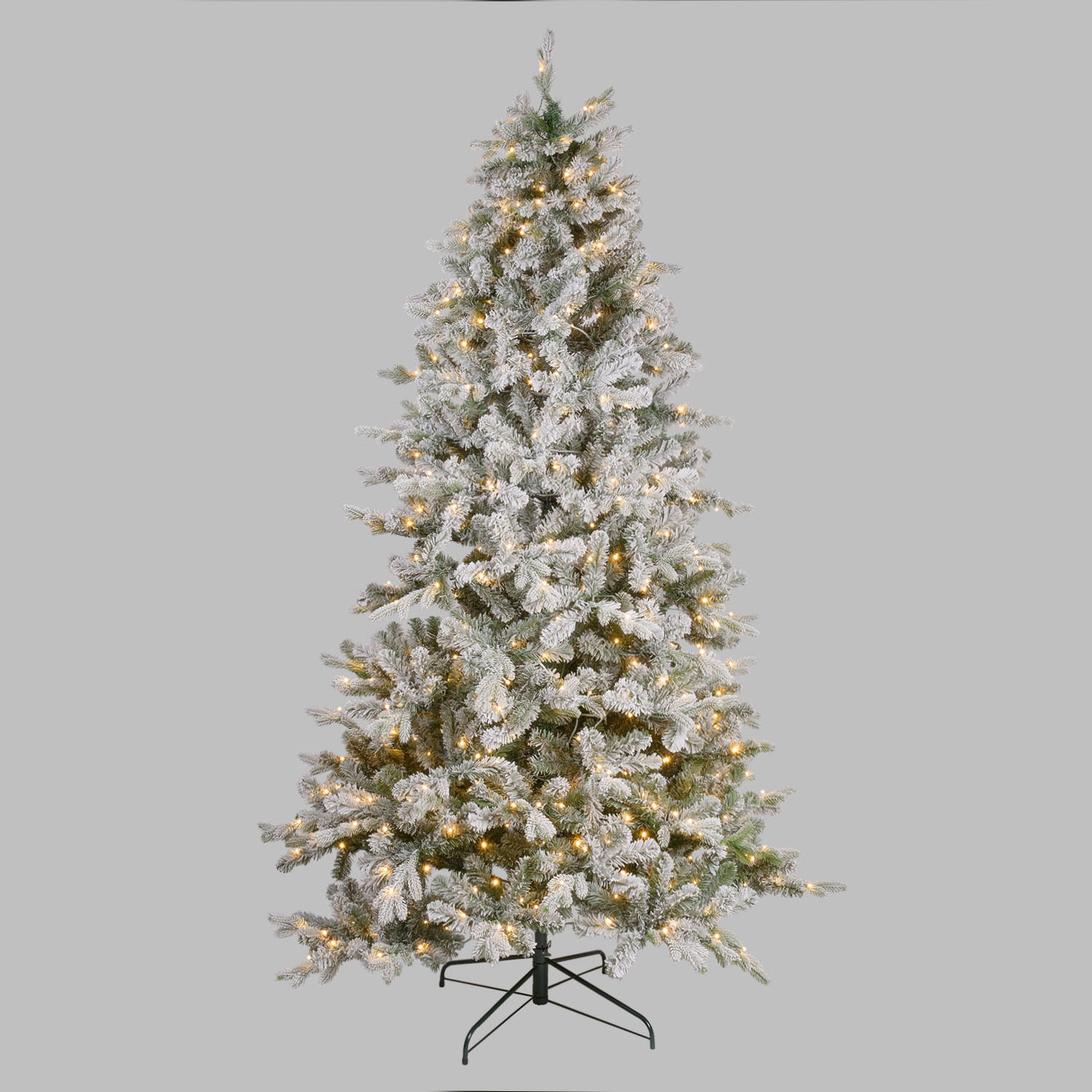 Albero Innevato in finto pino 240 cm, 710 led integrati bianco caldo Albero Innevato in finto pino 240 cm, 710 led integrati bianco caldo
