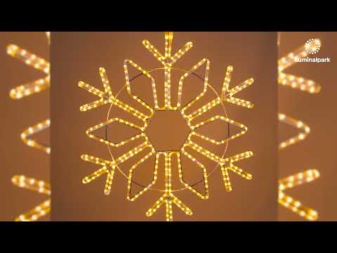 Schneekristall im Leuchtschlauch, 87 x h 100 cm, 427 LEDs warmweiß und kaltweiß 2