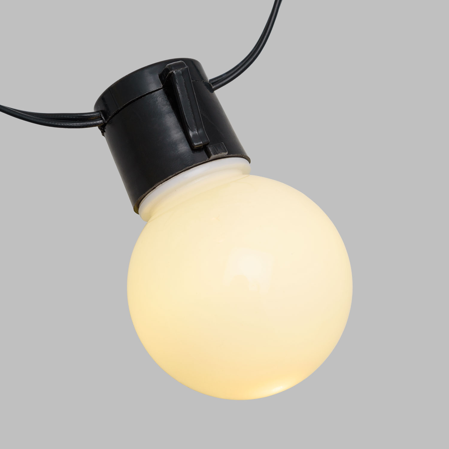 10m Festoon Lights, 20 Ø 50mm White Bulbs, Warm White LED 4 10m Festoon Lights, 20 Ø 50mm White Bulbs, Warm White LED 4