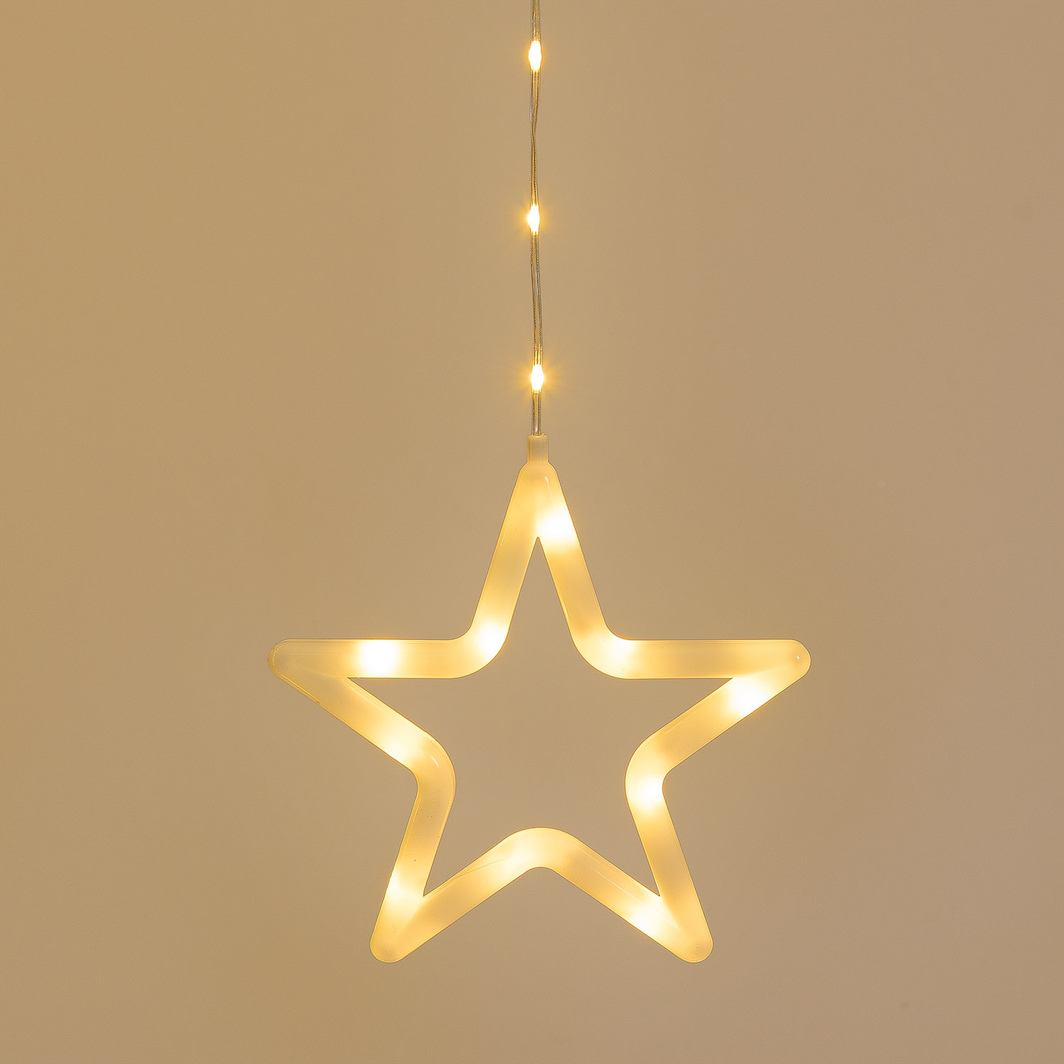 Stalattite con 14 stelle, 3,25 x h 1,15 m, 392 Gocce di Luce, led bianco caldo e bianco freddo, cavo trasparente 2