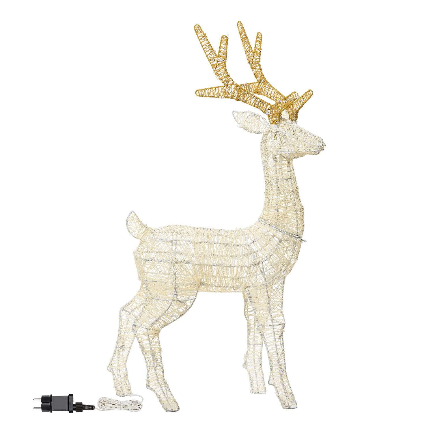 Renna 3D Light Cream & Brown, h 85 cm, 200 Dual LED bianco extra caldo e bianco freddo 2