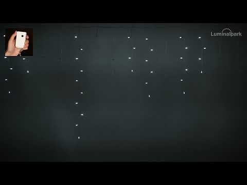 Stalactite Smart Connect, 3 x h. 1 mètre, 120 led blanc froid 2 Stalactite Smart Connect, 3 x h. 1 mètre, 120 led blanc froid 2