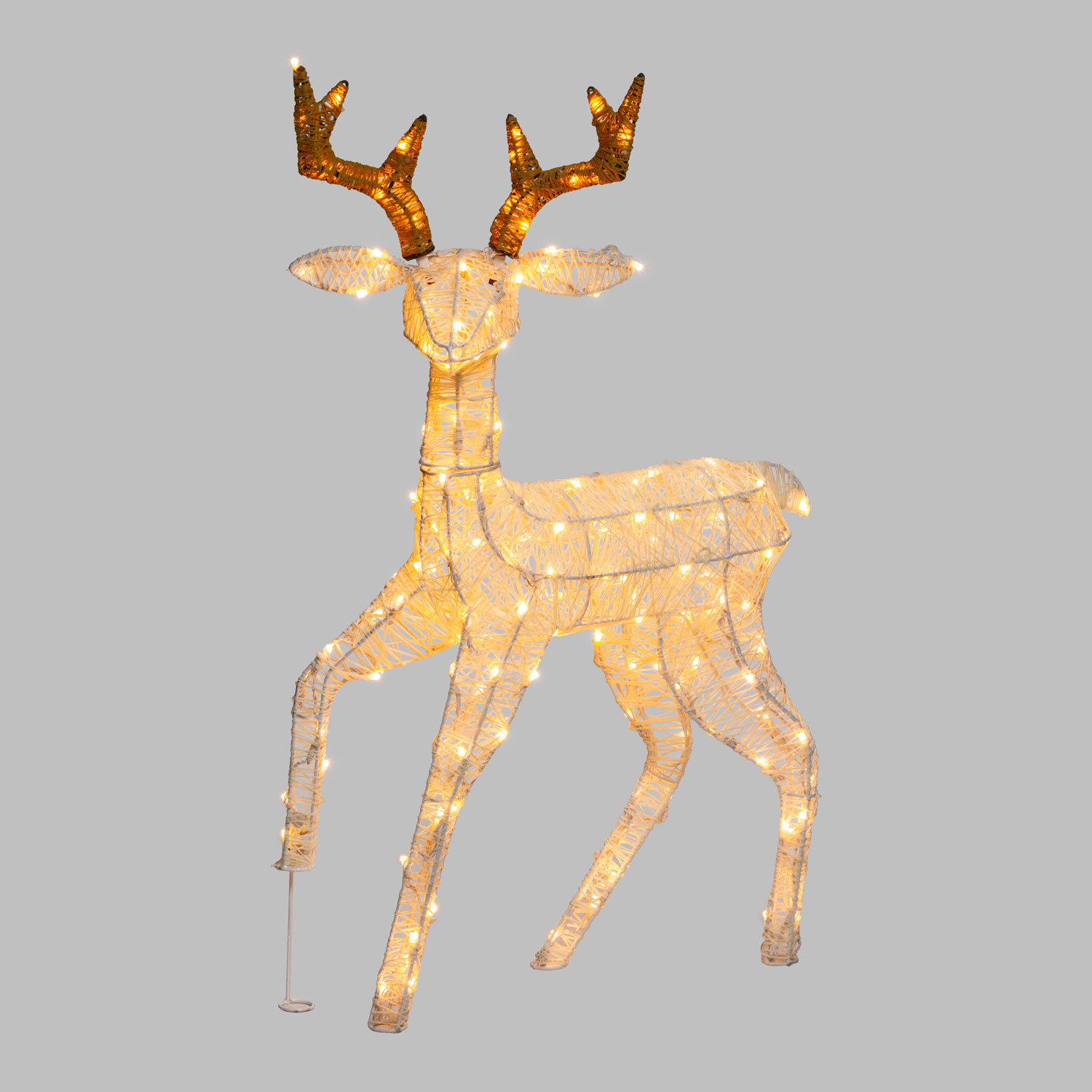 3D Light Cream & Brown Rentier h 85 cm, LEDs Extra Warmweiß 6 3D Light Cream & Brown Rentier h 85 cm, LEDs Extra Warmweiß 6