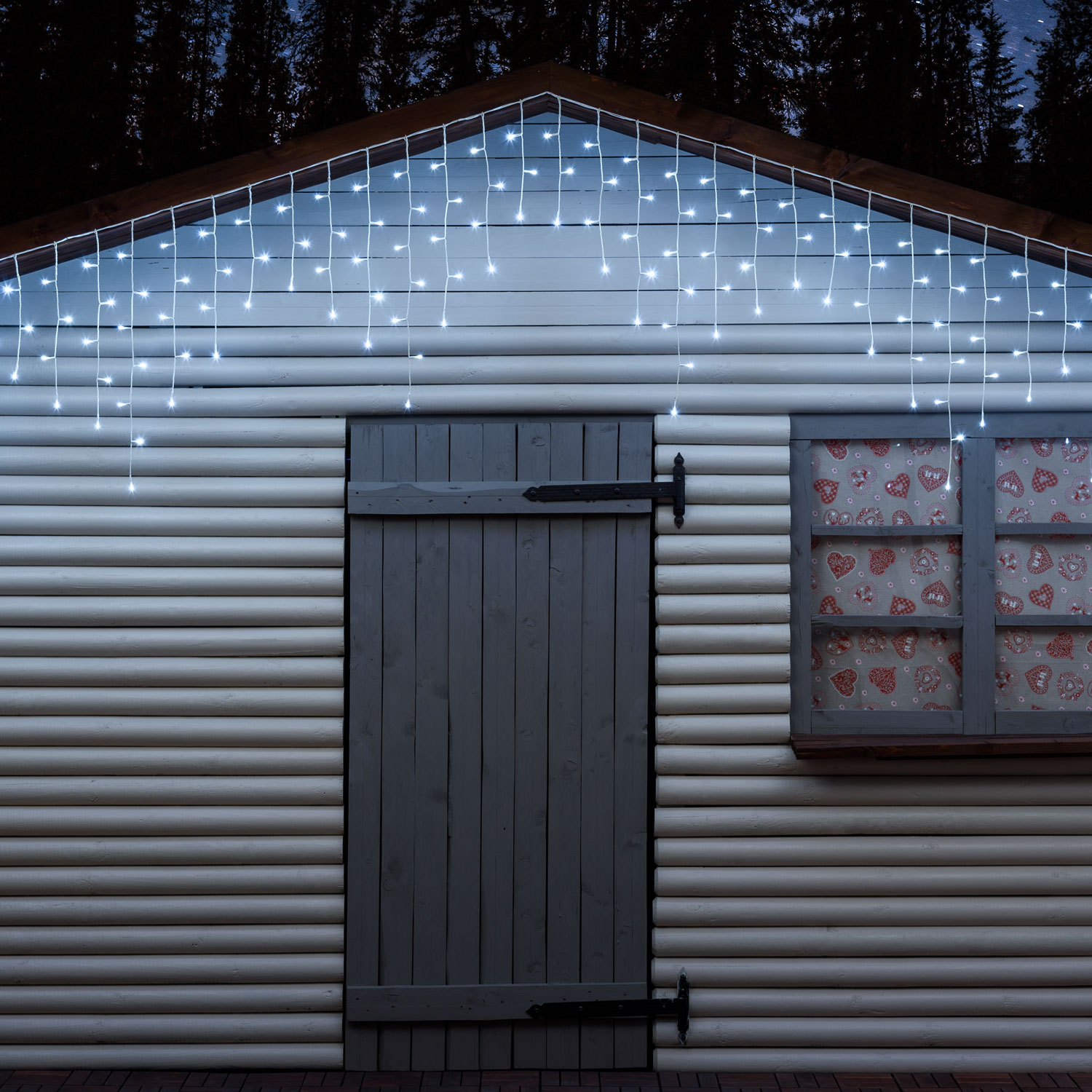 Eisregen-Lichterkette 4,2 x h 0,7 m, 186 LEDs kaltweiß 3 Eisregen-Lichterkette 4,2 x h 0,7 m, 186 LEDs kaltweiß 3