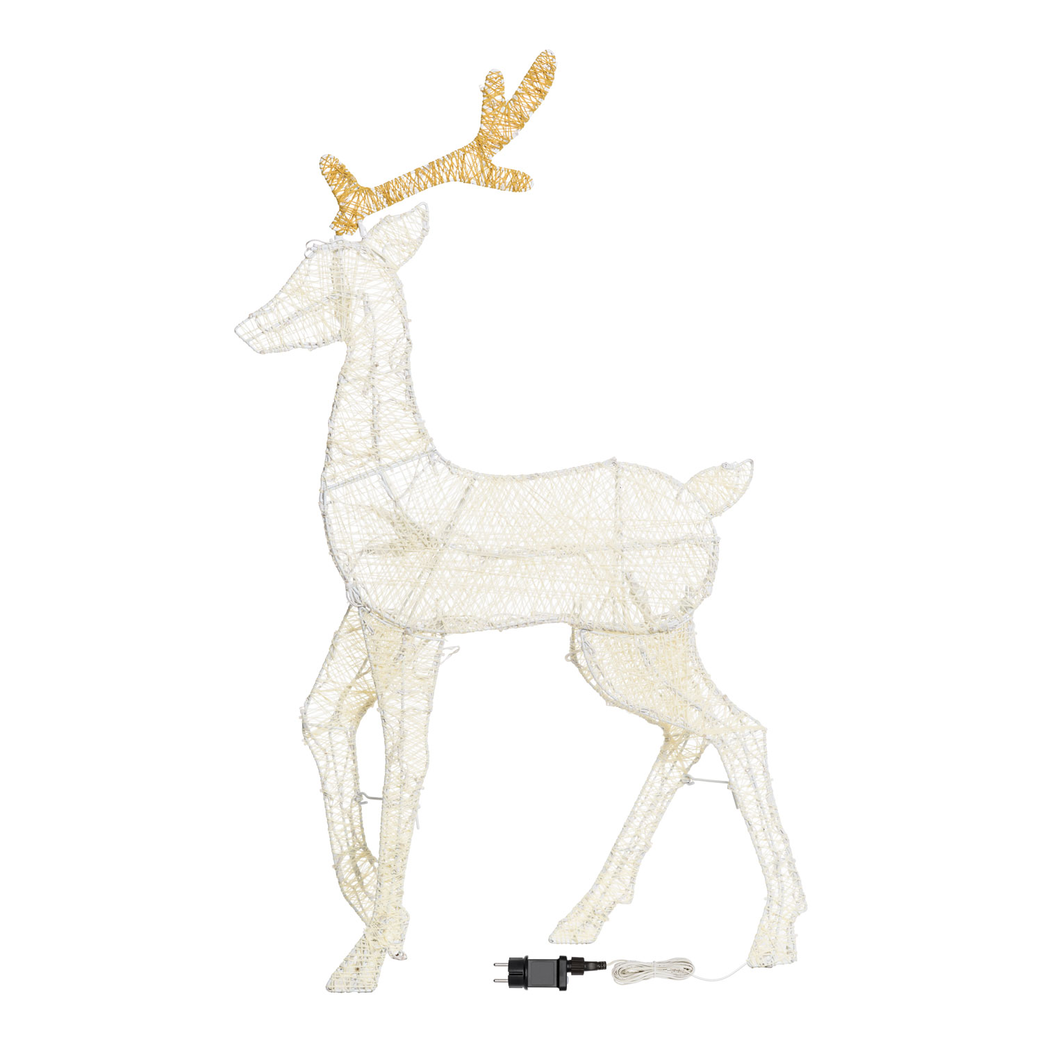 2D Light Cream & Brown Rentier h 105 cm, 120 LEDs Extra Warmweiß 6 2D Light Cream & Brown Rentier h 105 cm, 120 LEDs Extra Warmweiß 6
