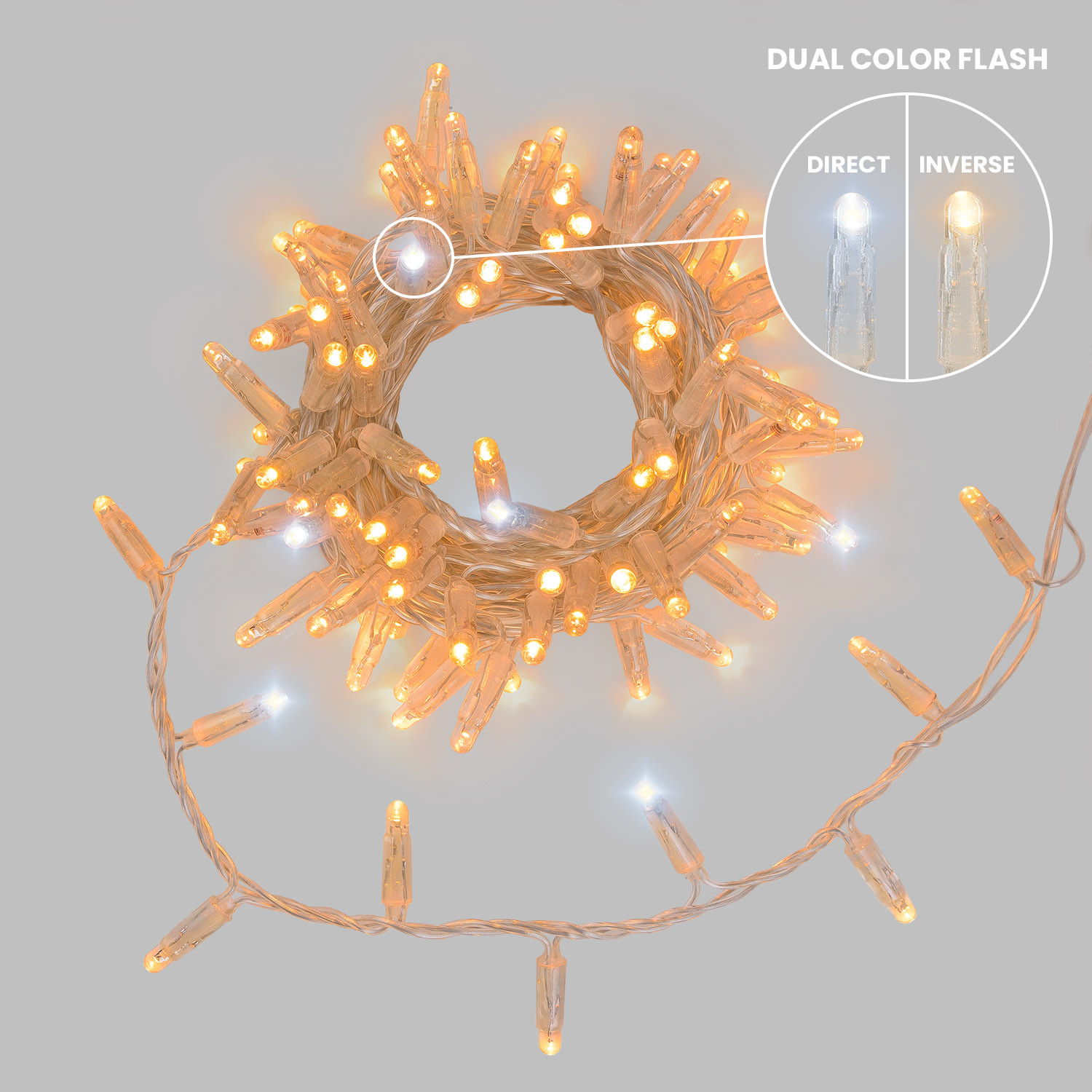 Guirlande Connect ProLine 36V, 5 m, 100 maxiled blanc chaud, câble transparent