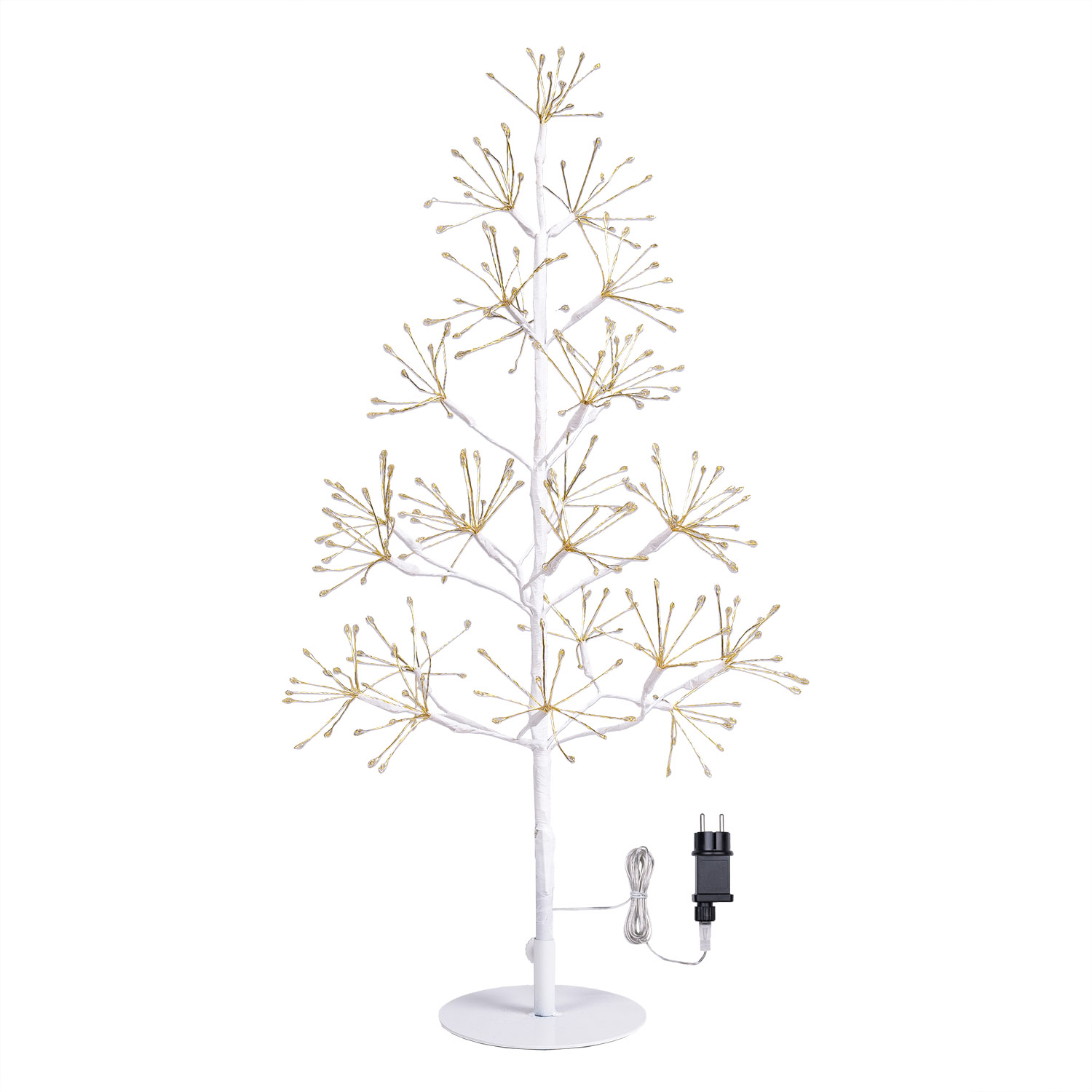Árbol blanco h 0,60 m, 250 microled, blanco cálido, uso interior 3