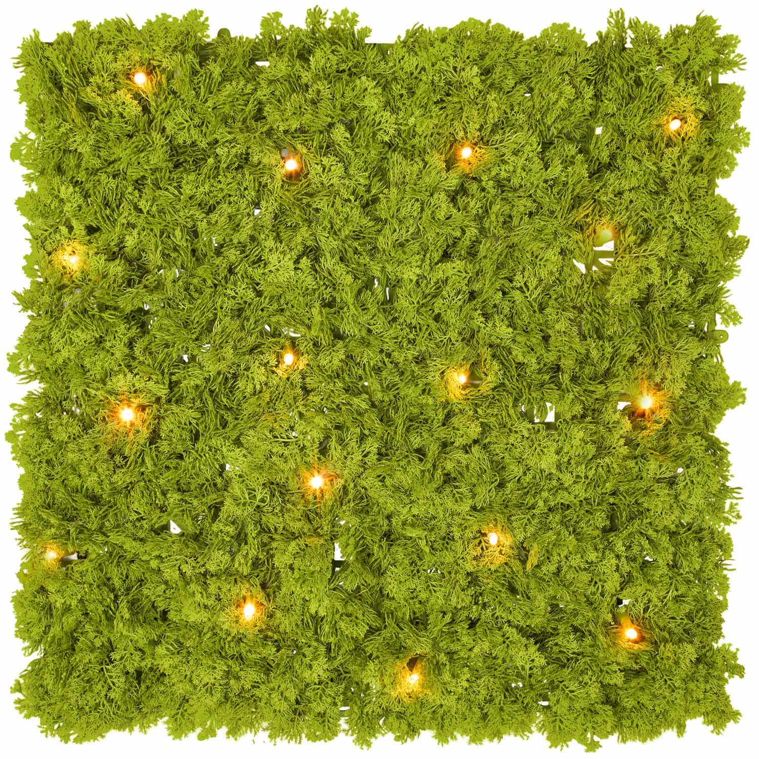Panneau de Lichen artificiel vert acide Green Wall Light, 16 Maxiled Dual Color blanc chaud