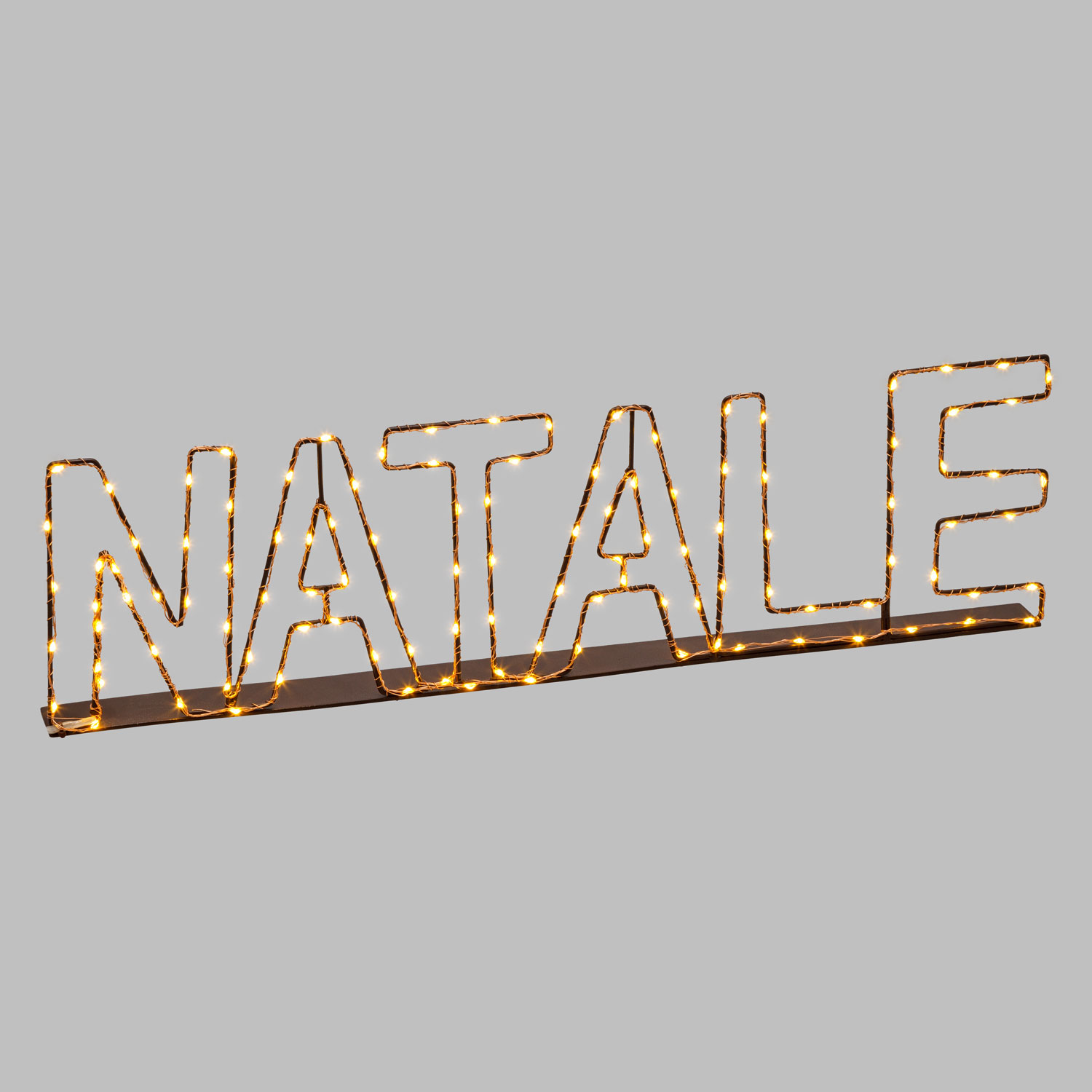 Scritta luminosa led Natale color rame, bianco caldo 4 Scritta luminosa led Natale color rame, bianco caldo 4