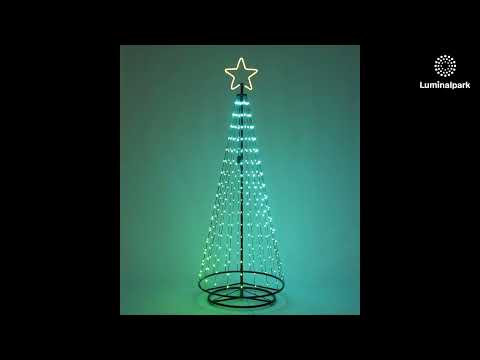 h 200 cm, 304 LEDs, Foldable Conical Christmas Tree 2 h 200 cm, 304 LEDs, Foldable Conical Christmas Tree 2