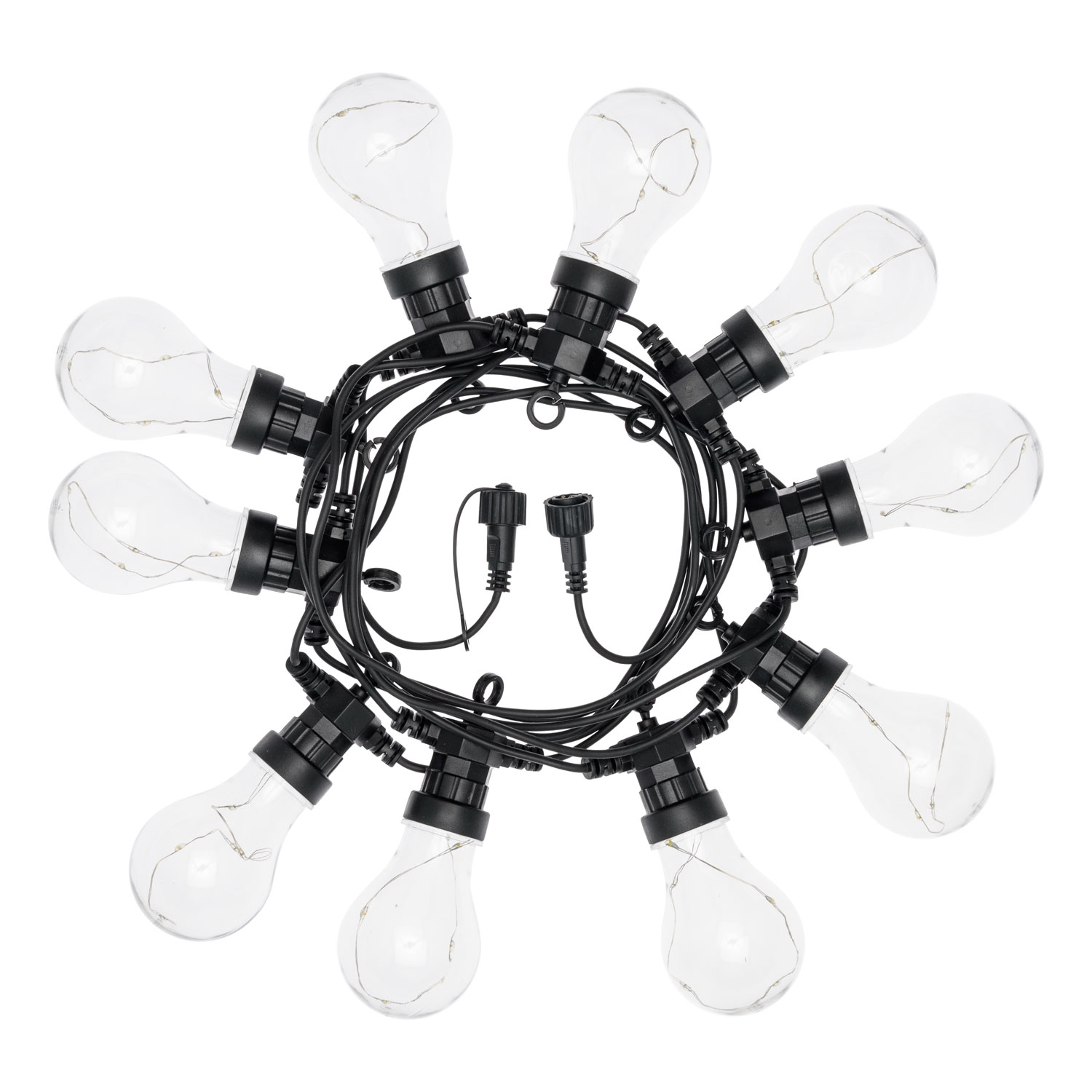 Guirlande 10 ampoules vintage led blanc chaud, Ø 60 mm 2 Guirlande 10 ampoules vintage led blanc chaud, Ø 60 mm 2