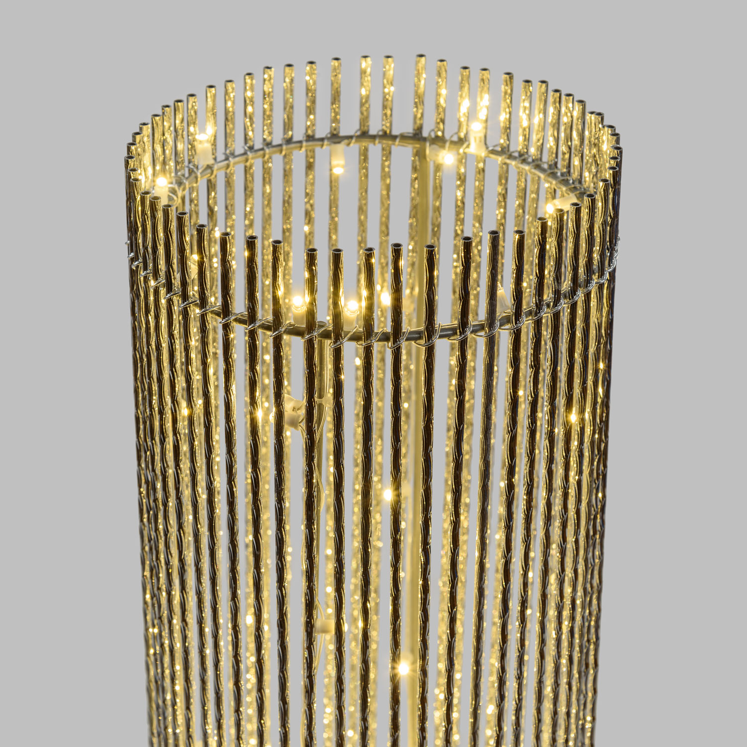 Colonne vase argenté h 100 cm, 60 led blanc chaud 6 Colonne vase argenté h 100 cm, 60 led blanc chaud 6