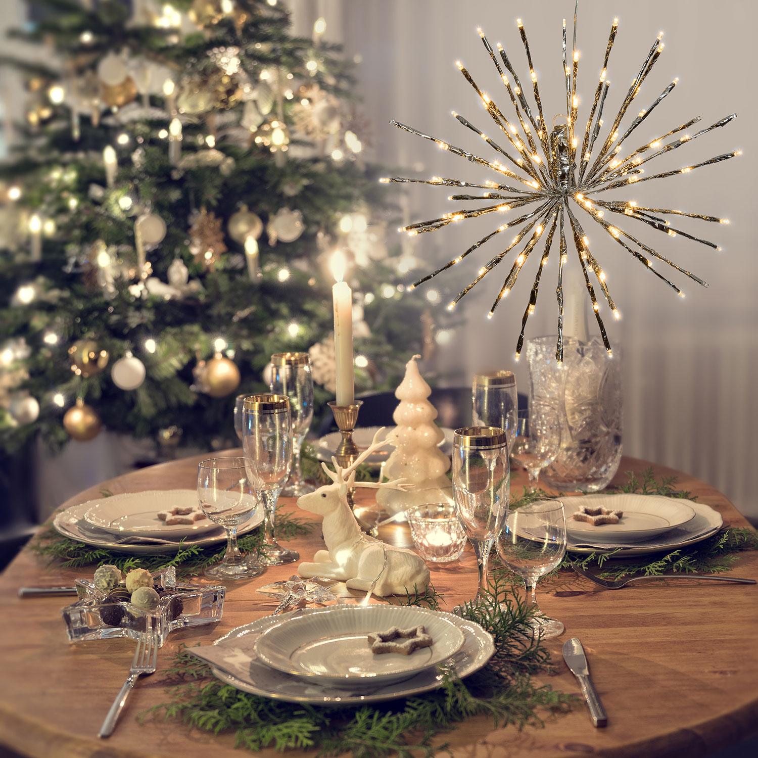 40cm Silver Twigball Branch Lights, 120 Warm White LEDs 5 40cm Silver Twigball Branch Lights, 120 Warm White LEDs 5