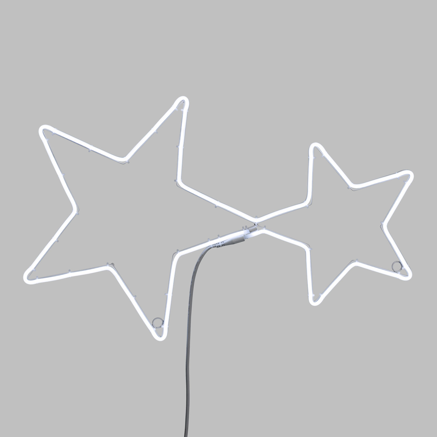 Pareja de estrellas luminosas led blanco frío, efecto neón 3 Pareja de estrellas luminosas led blanco frío, efecto neón 3