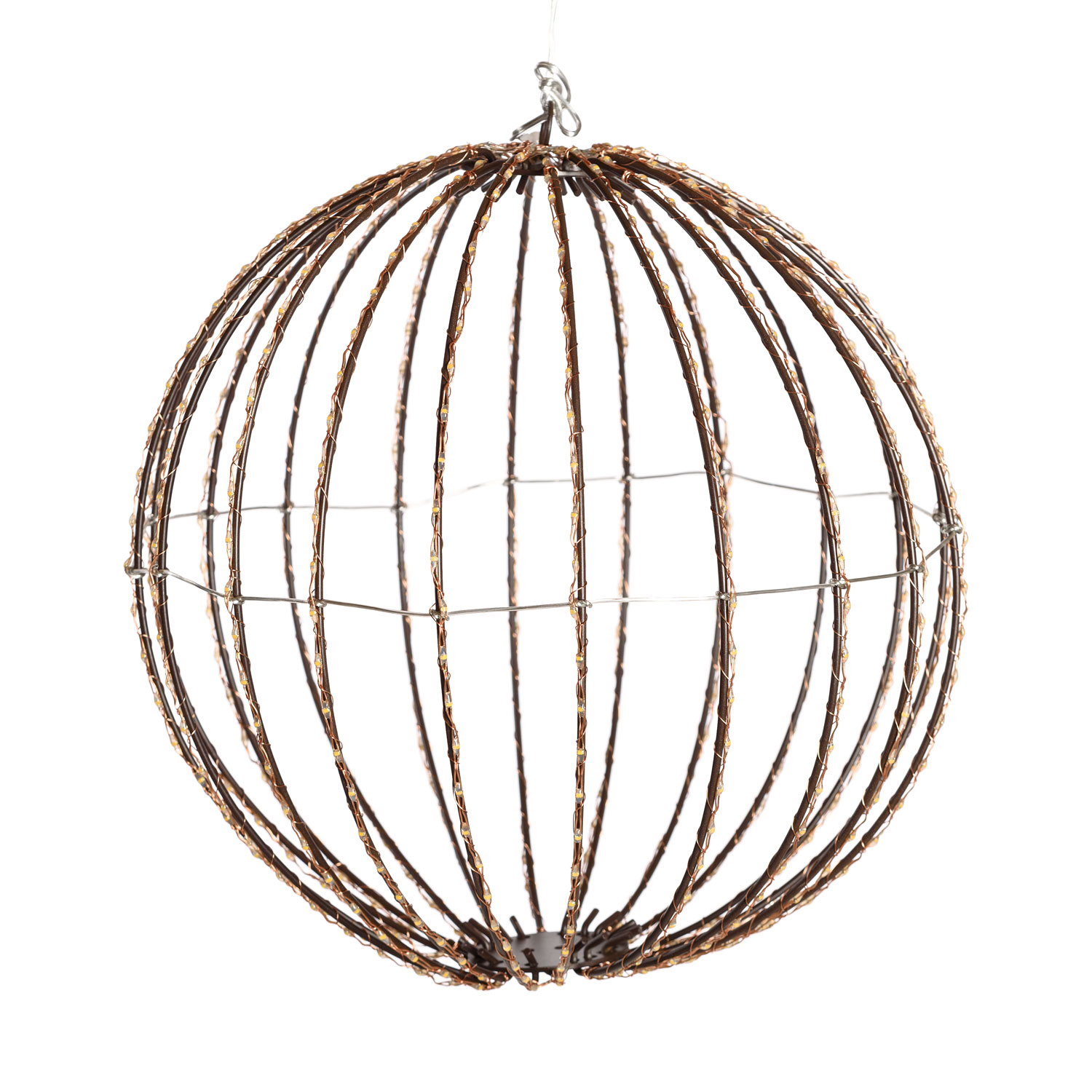 Ø 30 cm, Warm White Microleds Sphere on Copper Wire  3 Ø 30 cm, Warm White Microleds Sphere on Copper Wire  3