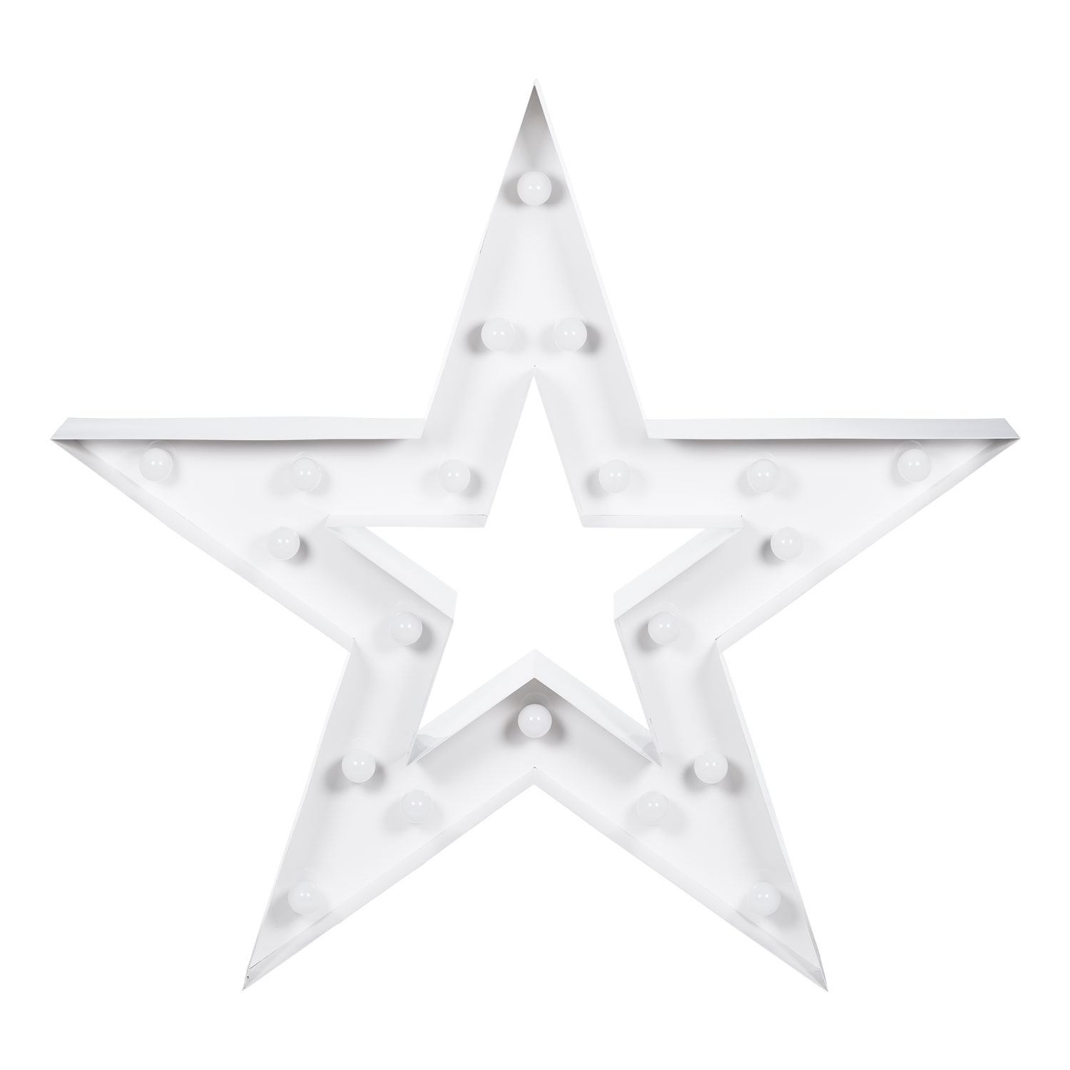 Estrella de metal blanco 120cm, 20 portalámparas E14 2 Estrella de metal blanco 120cm, 20 portalámparas E14 2