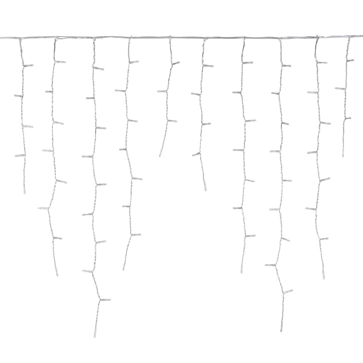 Stalattite Connect+ 2 x h 0,8 m, 140 led bianco caldo, cavo trasparente, prolungabile 4 Stalattite Connect+ 2 x h 0,8 m, 140 led bianco caldo, cavo trasparente, prolungabile 4