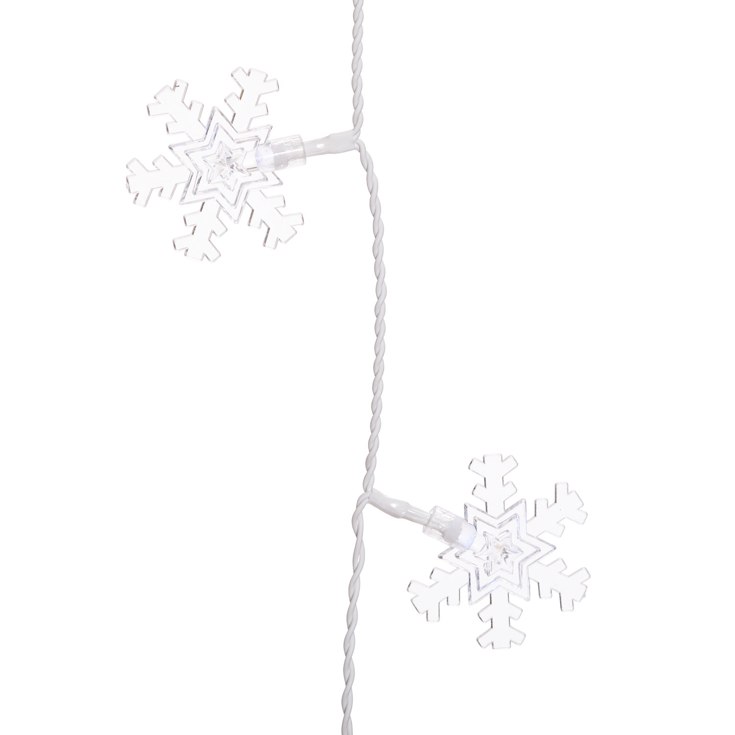 Stalactite 3,75 x h 1 m, 136 flocons de neige, led blanc froid 6 Stalactite 3,75 x h 1 m, 136 flocons de neige, led blanc froid 6
