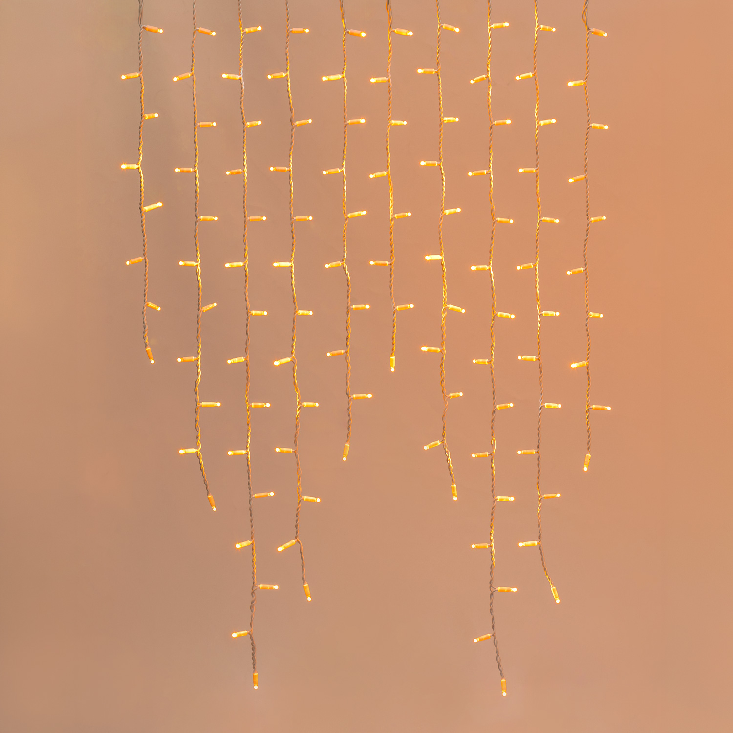 Stalactite 3 x h 1,5 m, 342 maxiled blanc chaud, câble blanc, prolongeable, IP67 7