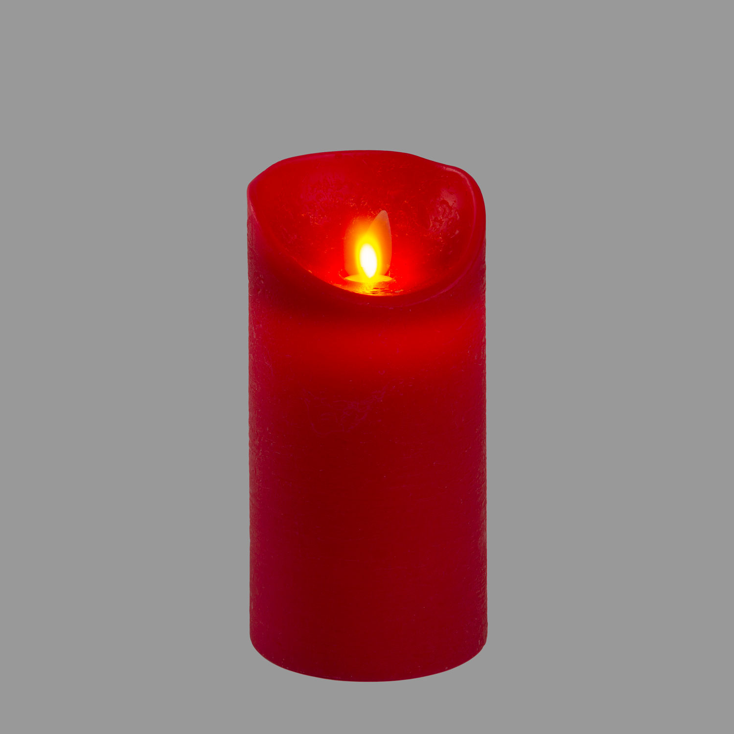 Bougie finition en cire rustique rouge, h 15 cm 2 Bougie finition en cire rustique rouge, h 15 cm 2