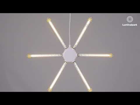 Meteorito 6 tubos, Ø 47 cm, 324 SMD led blanco cálido 2