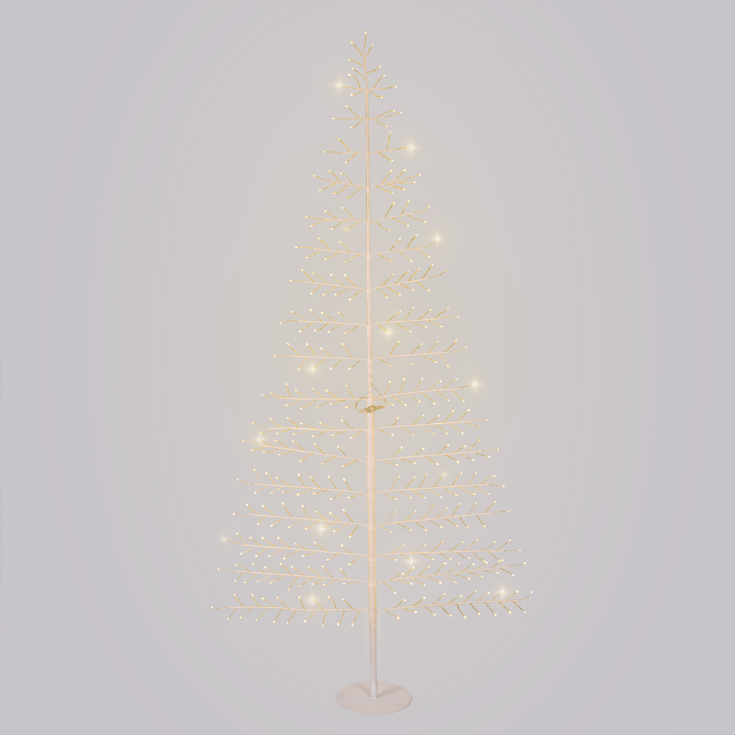 Árbol Rama de Tilo blanco 2D h 2,1 m, 348 microled, blanco cálido, uso interior
