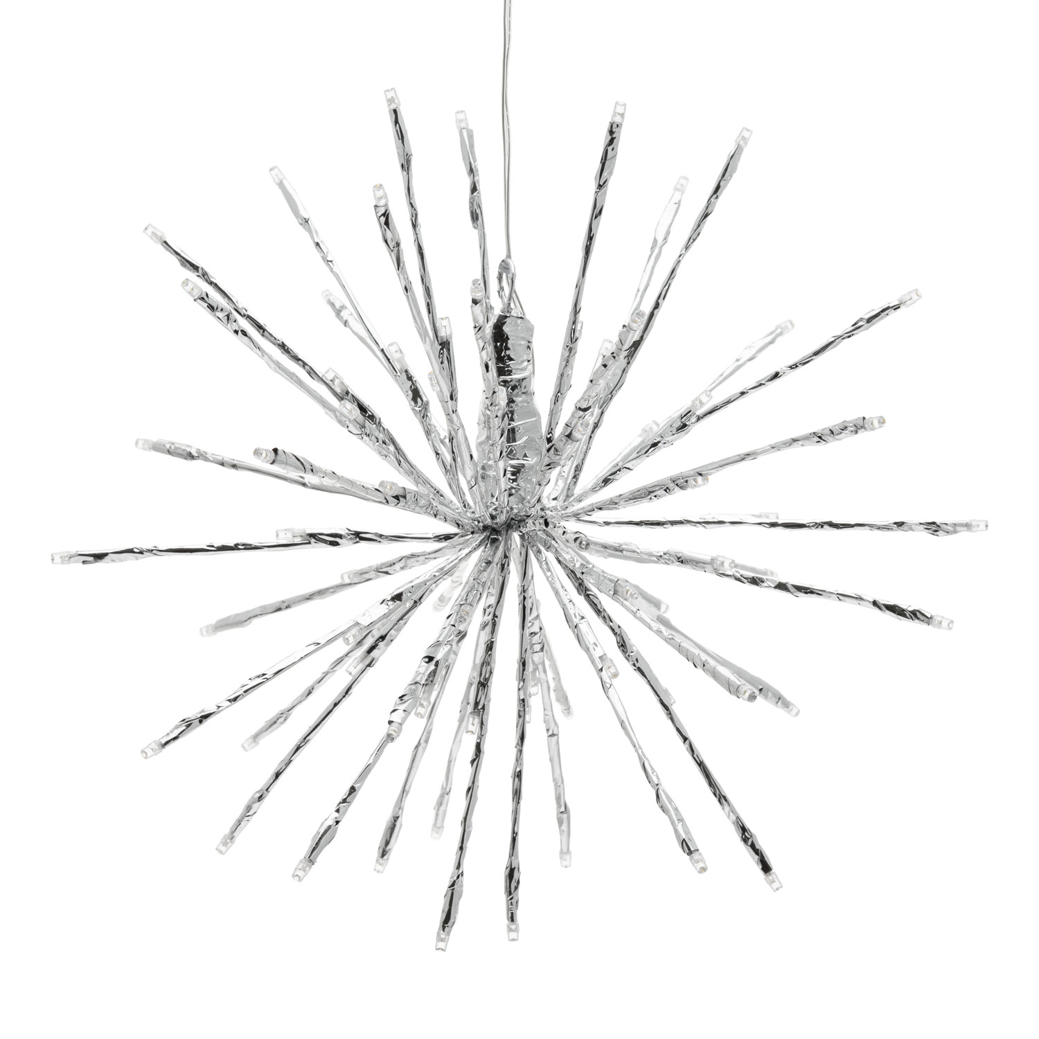 Silberner TWIGball, h 30 cm, 80 LEDs warmweiß 10 Silberner TWIGball, h 30 cm, 80 LEDs warmweiß 10