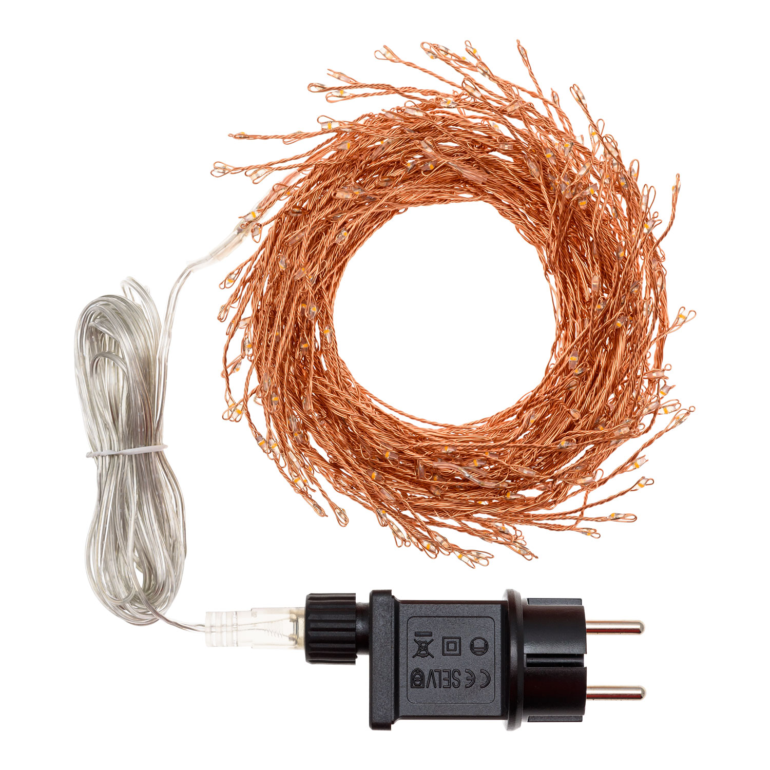 Festone di Luce rame 3 m, 360 microled bianco caldo 4 Festone di Luce rame 3 m, 360 microled bianco caldo 4