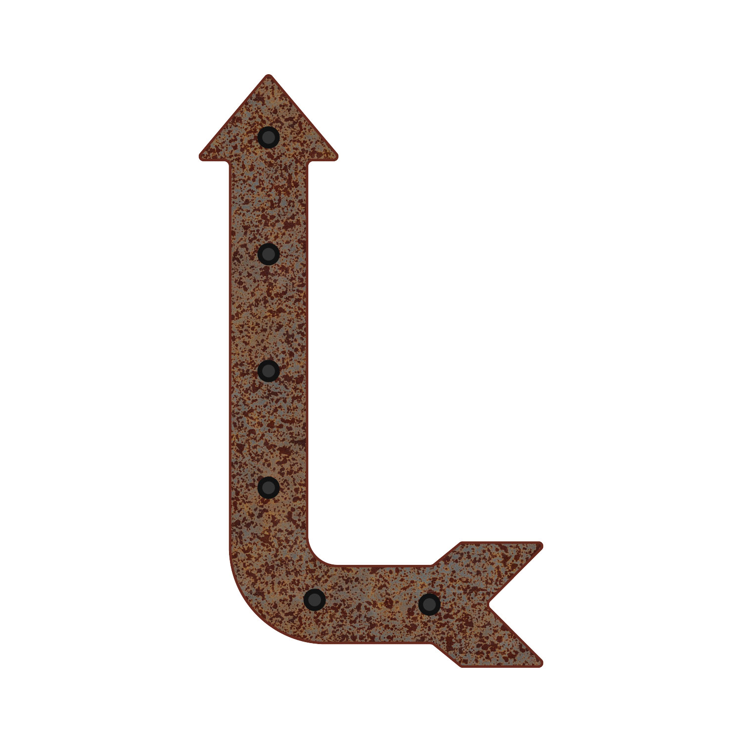 60 cm Brown Metal Arrow with 6 E14 Lamp Holders 6 60 cm Brown Metal Arrow with 6 E14 Lamp Holders 6