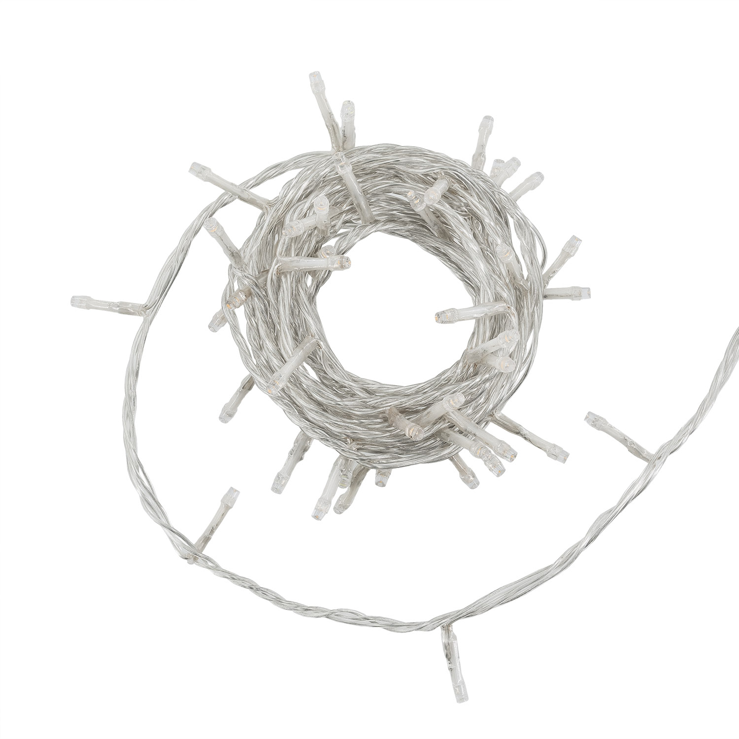 Catena Connect+ 5 m, 50 led bianco caldo e bianco freddo, cavo trasparente, prolungabile 2