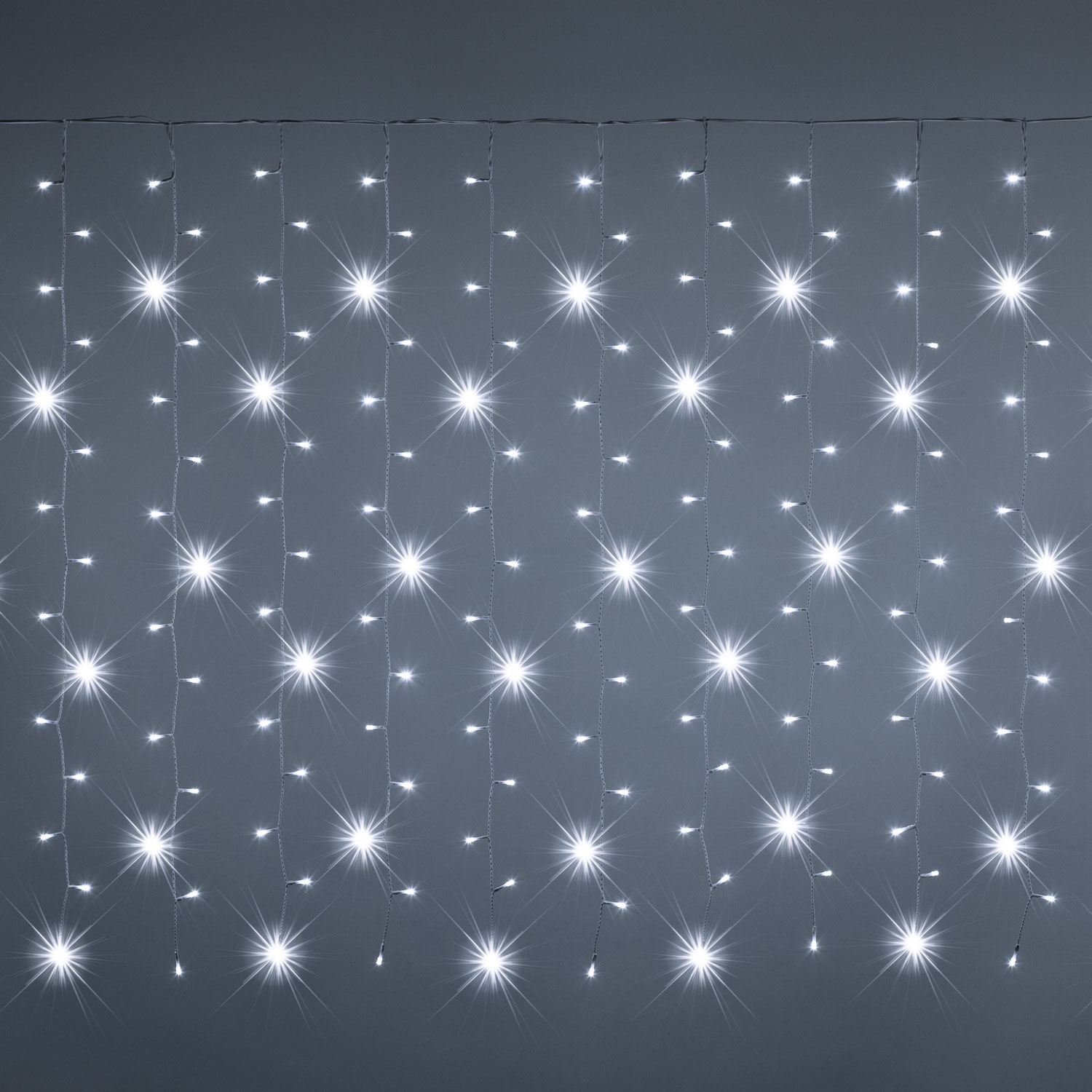 Tenda 4,5 x h 1,1 cm, 480 MiniLED bianco freddo, cavo bianco Tenda 4,5 x h 1,1 cm, 480 MiniLED bianco freddo, cavo bianco