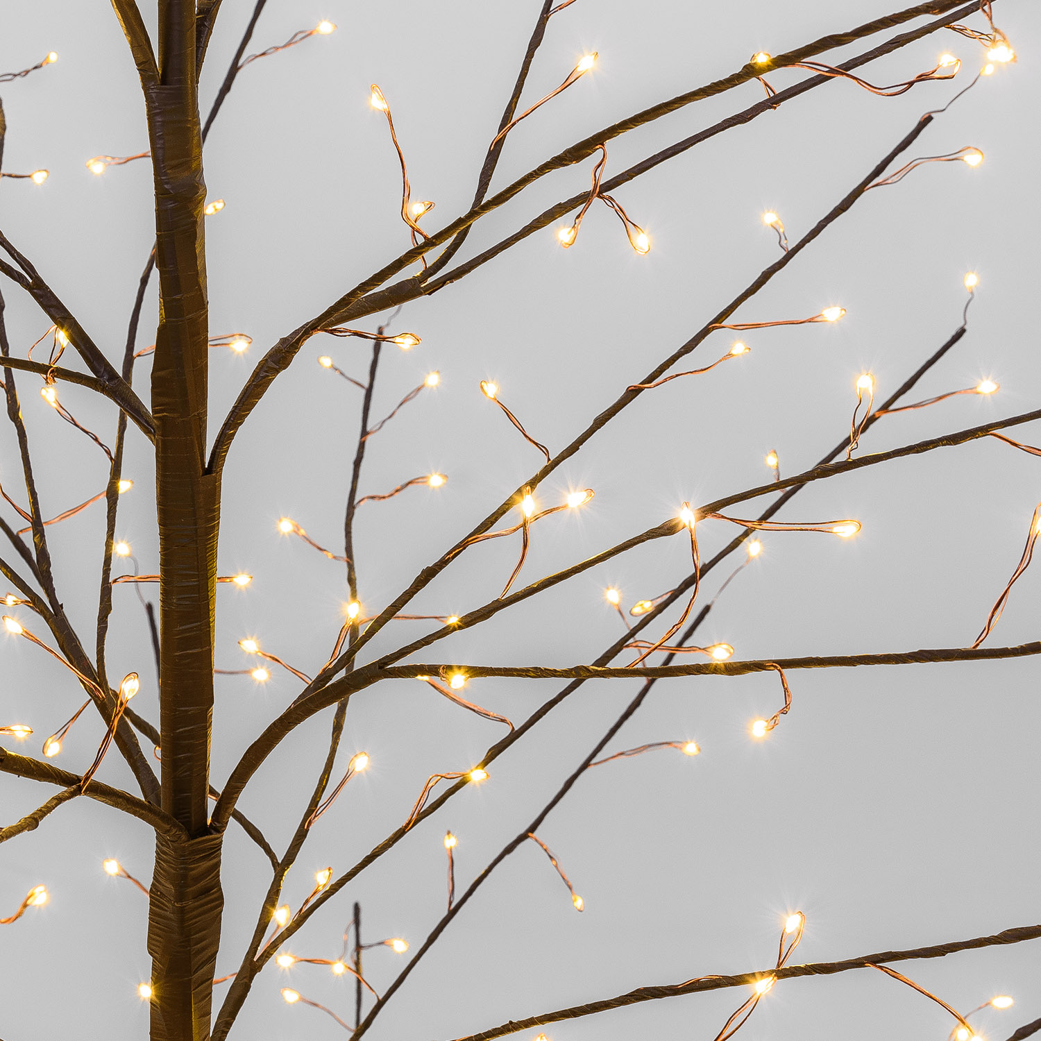 Albero Ramo Tiglio marrone h 1,5 m, 640 microled bianco caldo, uso interno 5