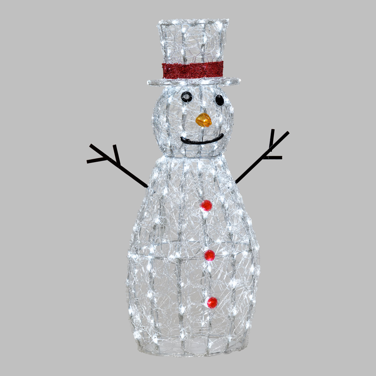Bonhomme de neige en acrylique, h 90 cm, led blanc froid Bonhomme de neige en acrylique, h 90 cm, led blanc froid