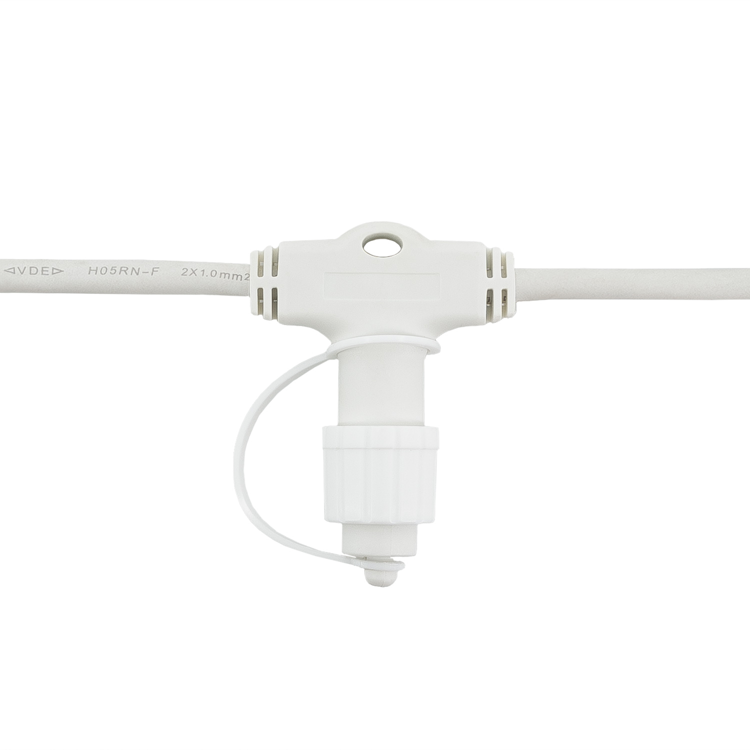 Multiconector PML, 2 salidas, 30 cm, separación 40 cm, cable blanco, IP67 2
