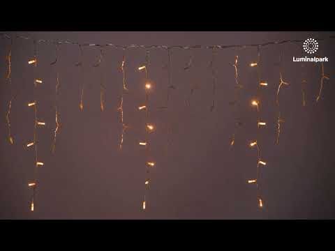 Stalactite 3 x 0,9 m, 120 maxiled blanc chaud, câble transparent, prolongeable 2 Stalactite 3 x 0,9 m, 120 maxiled blanc chaud, câble transparent, prolongeable 2