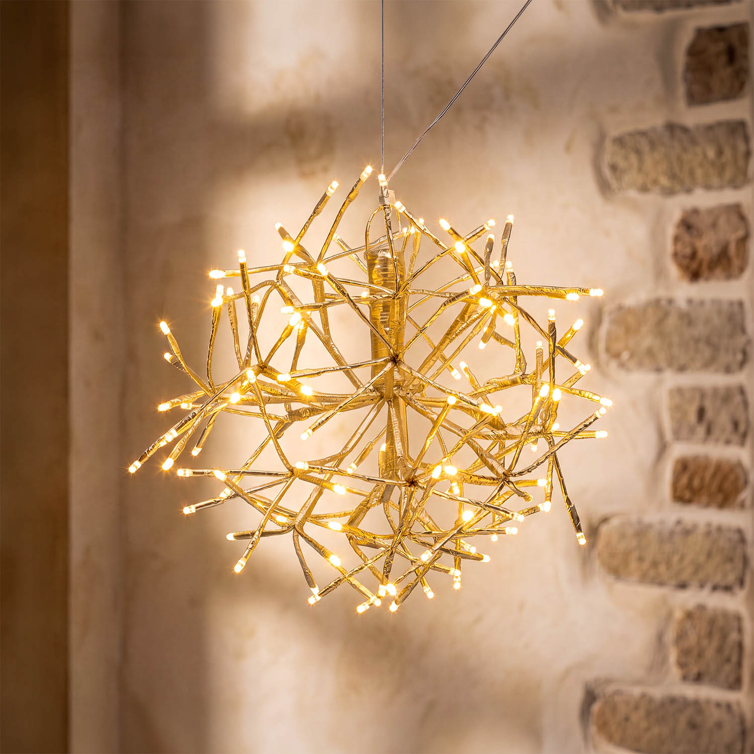 TWIGball Champagne, Ø 35 cm, 120 led bianco caldo