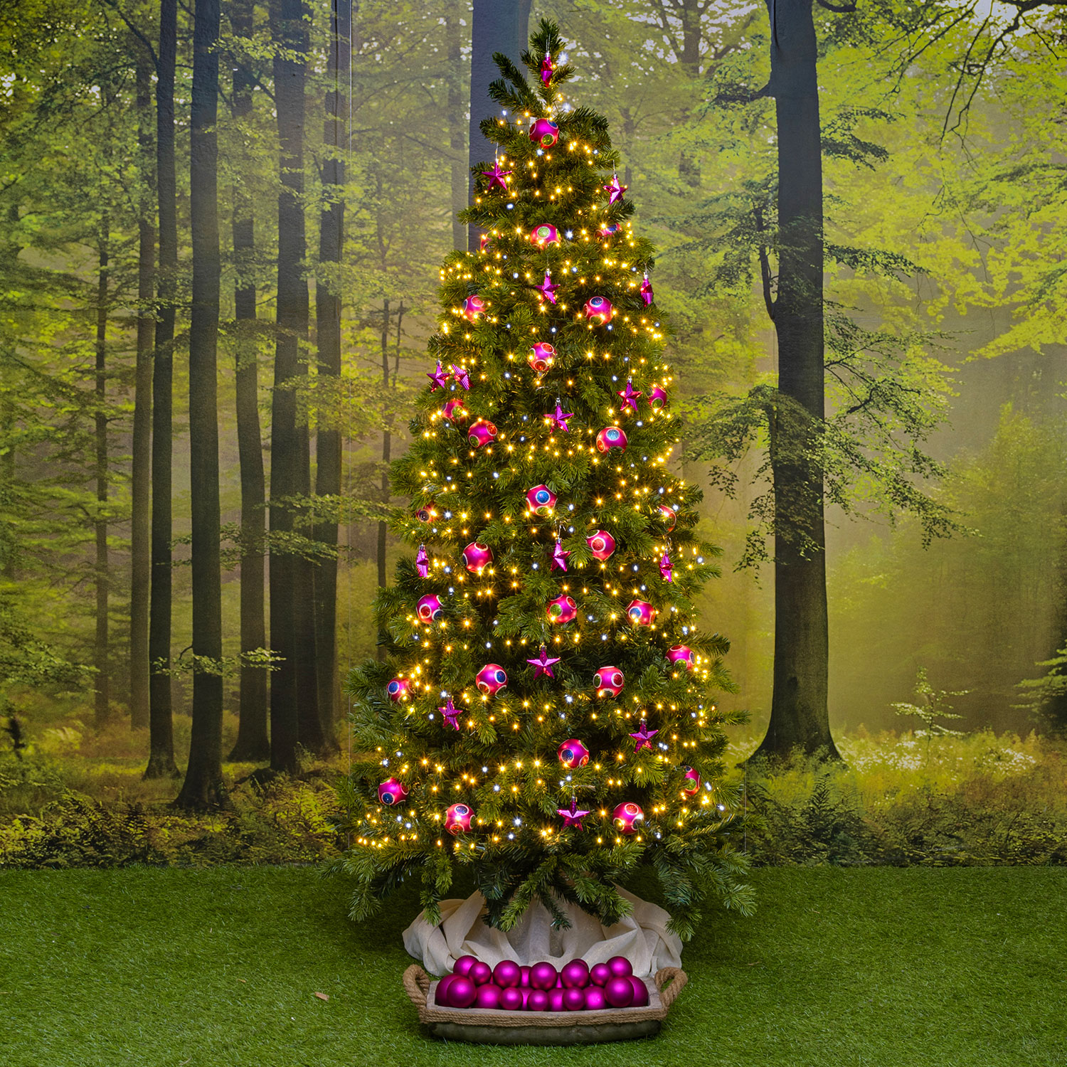 Catena Nastro di Luce 20 m, 1000 Micro led bianco caldo e freddo, cavo verde 4 Catena Nastro di Luce 20 m, 1000 Micro led bianco caldo e freddo, cavo verde 4