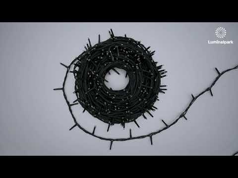 Lichterkette, 25 m lang, mit 500 warmweißen Soft-Mini-LEDs und grünem Kabel 2 Lichterkette, 25 m lang, mit 500 warmweißen Soft-Mini-LEDs und grünem Kabel 2